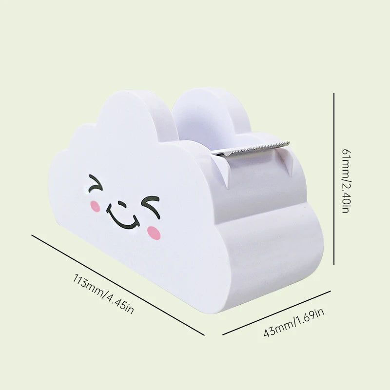 Cute Cloud Masking Tape Sticker Cutter Washi Tape Storage Organizer Cutter Office Tape Dispenser School Office Supply Stationary