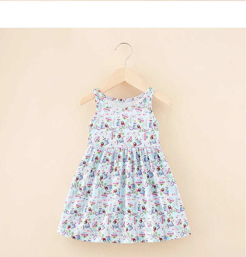 Cute Summer Children Clothing Girl Dresses Kids Dresses Clothes for Girls Party Princess Fashion Outfit Cartoon Beach Dress