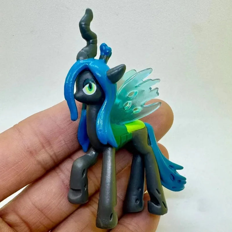 Hasbro Out of Print Pony Paulie 6.5cm Queen Chrysalis Mini Figure Military Action Figures Ornament Girl Kawaii Toy Birthday Gift