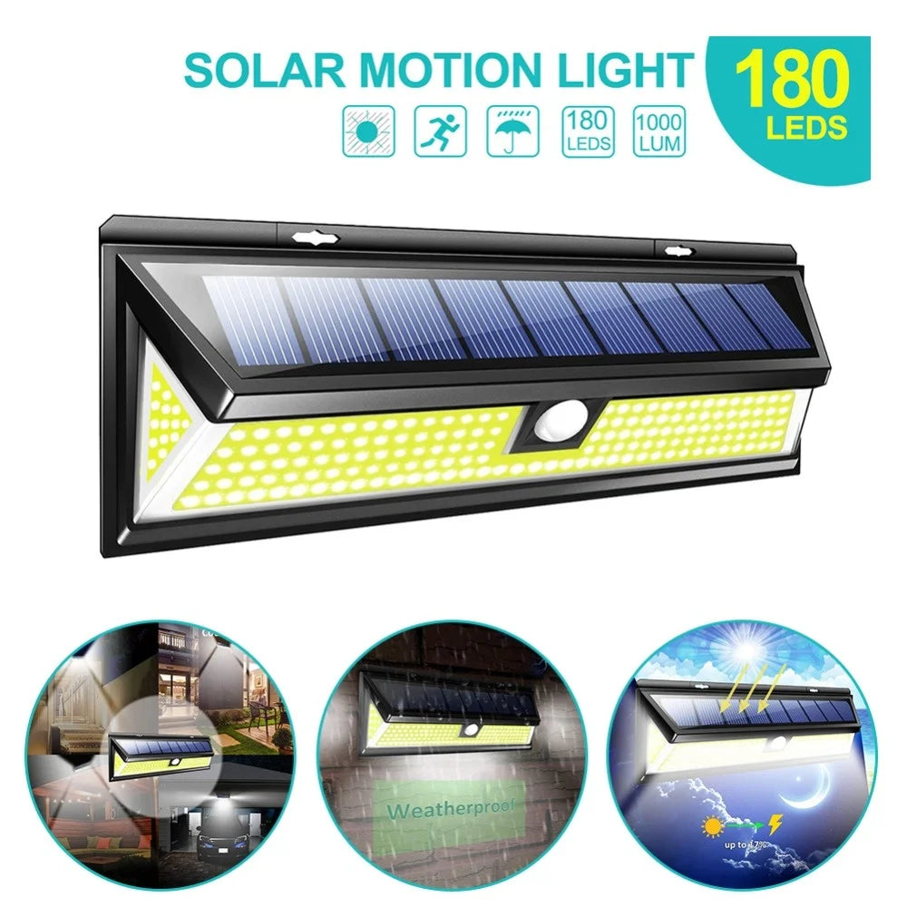 Solar Outdoor Lights Motion Sensor 4000Lm 268 LEDs Solar Security Light IP65 Waterproof Led Lights Super Bright Wall Lamp 3 Mode