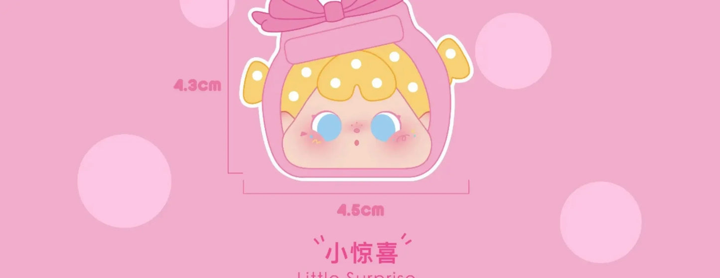 Original QOQO MINIFACE Pink Birthday Series Blind Box Toys Mystery Box Kawaii Anime Figure Desktop Model Surprise Girls Gift