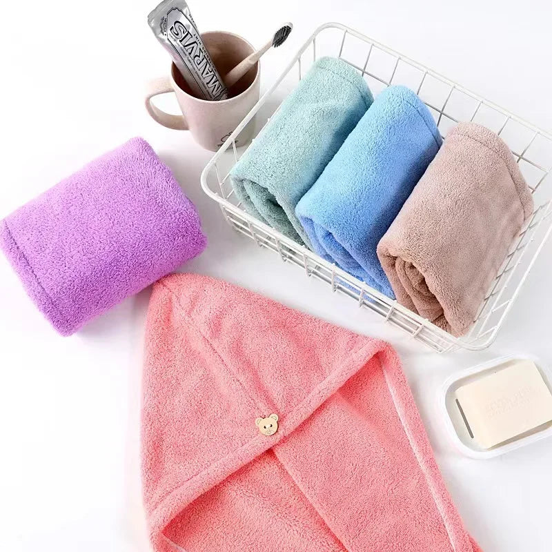 Microfiber Hair Towel Magic Fast Drying Dryer Towel Women Wrap Head Absorption Water Bath Hat