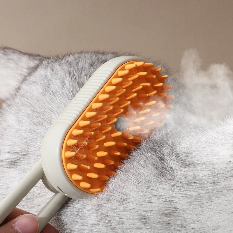 Pet Steam Brush Steamy Dog Brush Electric Spray 3 in 1 Cat Hair Removal Brushes for Dogs Cats Massage Removing Pet Grooming Comb