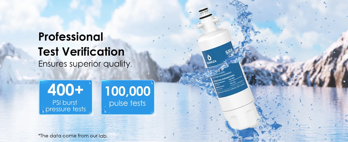 ADQ36006101 Water Filter Replacement for LG LT700P ADQ36006102 RWF1200A Kenmore 9690  AGF80300801 LFXC24726S LMXS27626S,1-6 PACK