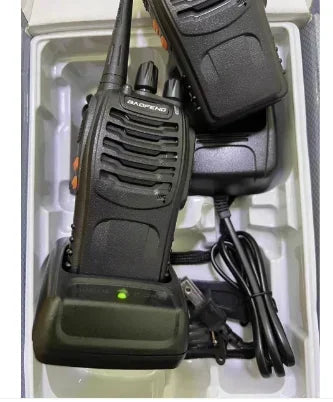 5-10km Talkie Long Range Two-way Radio ultra-long standby time Waterproof Walkie BF-888S UHF 400-470MHz 16CH VOX with Cha