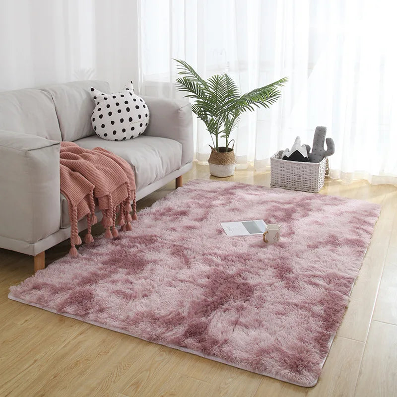 Plush Carpet Thick Bedroom Carpets Anti Slip Soft Rugs Large Rugs For Modern Living Room Long Hair Carpet Living Room Decoration