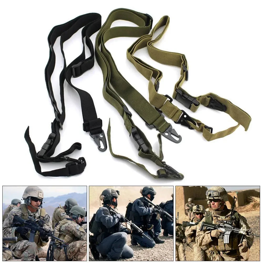 Tactical 1/2/3 Point Sling Shoulder Strap Outdoor Rifle Sling Shoulder Strap Metal Buckle Belt Hunting Accessories Tactical Gear