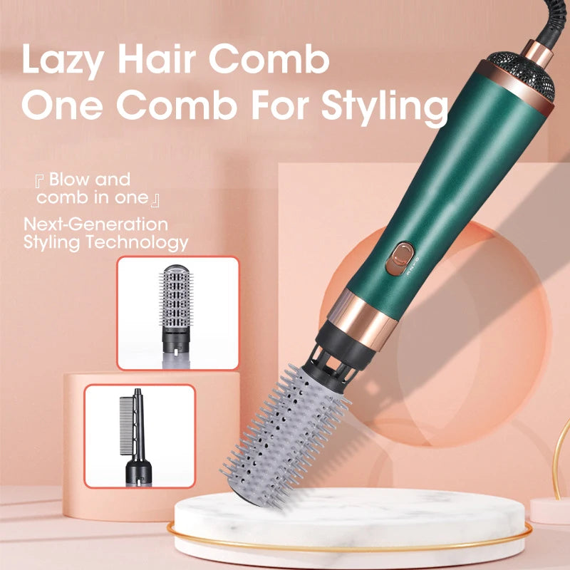 1200w Hair Dryer Hot Air Brush 3 IN 1 Hair Curler Straightener Comb Curls One Step Hair Styling Tools Electric Ion Dryer Brush