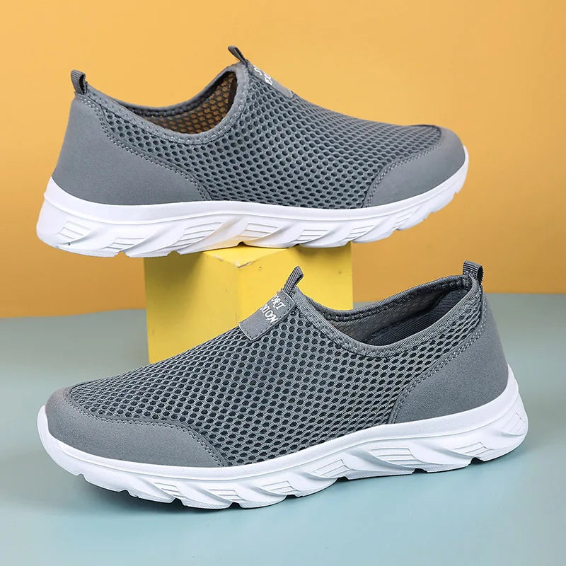 YRZL Lightweight Men Casual Shoes Breathable Slip on Male Casual Sneakers Anti-slip Men's Flats Outdoor Walking Shoes Size 38-46