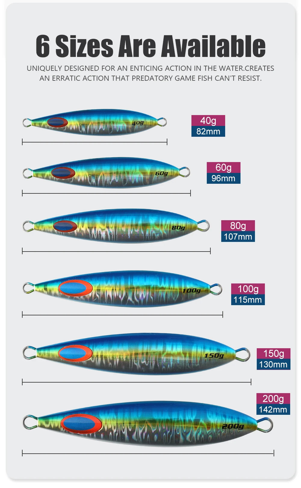 JIGGINGPRO 60g 80g 100g 150g 200g Isca Artificial Slow Jigging Lure Sea Fishing Equipment Metal Jig For Fishing Gear