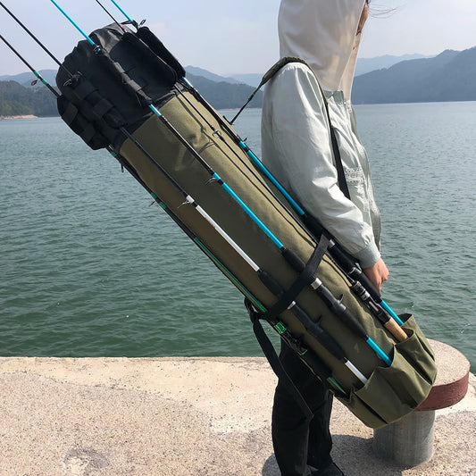 Adjustable Strap Fishing Multifunction Case Fishing Bag Fishing Rod Outdoor Fishing Rod Storage Bags Travel Carry Case Pesca