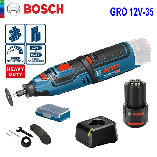 Bosch GRO 12V-35 Cordless Grinder 12V Electric Rotary Multi-Purpose Tool for Engraving Sanding Polishing Drilling Power Tools