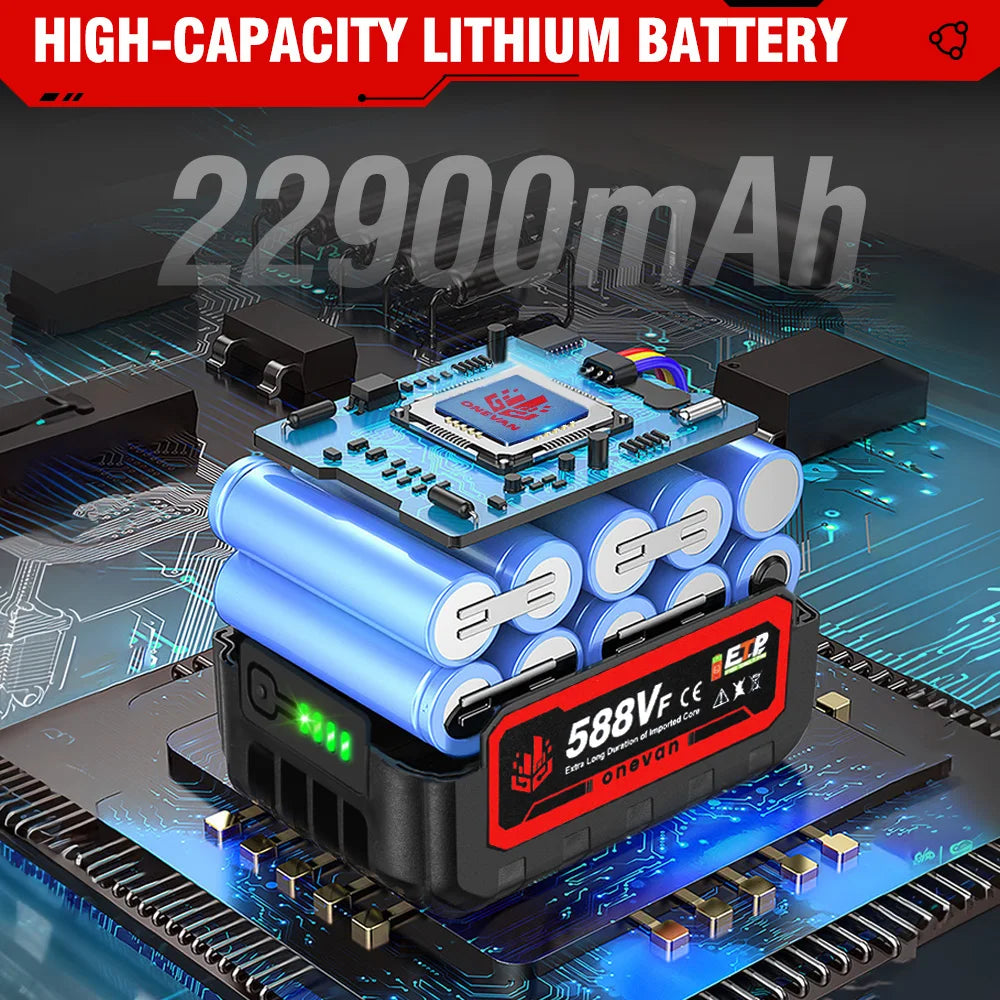 21V Rechargeable 588VF Lithium Ion Battery 22900mah Li-lon Battery With Battery Indicator For Makita BL1850 BL1840 Power Tools