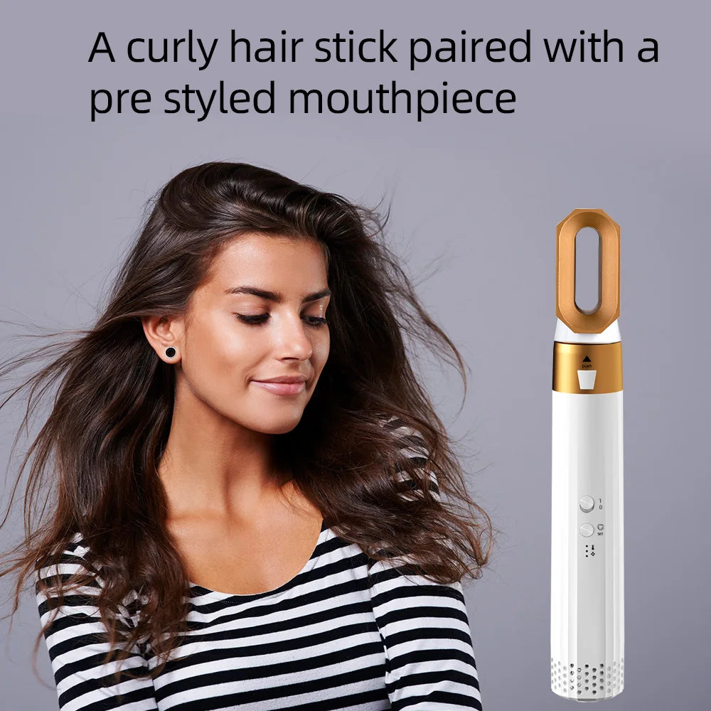 8-in-1 Brushless high-speed hot air comb hair dryer curler straightener 110000 rpm Containing negative ions