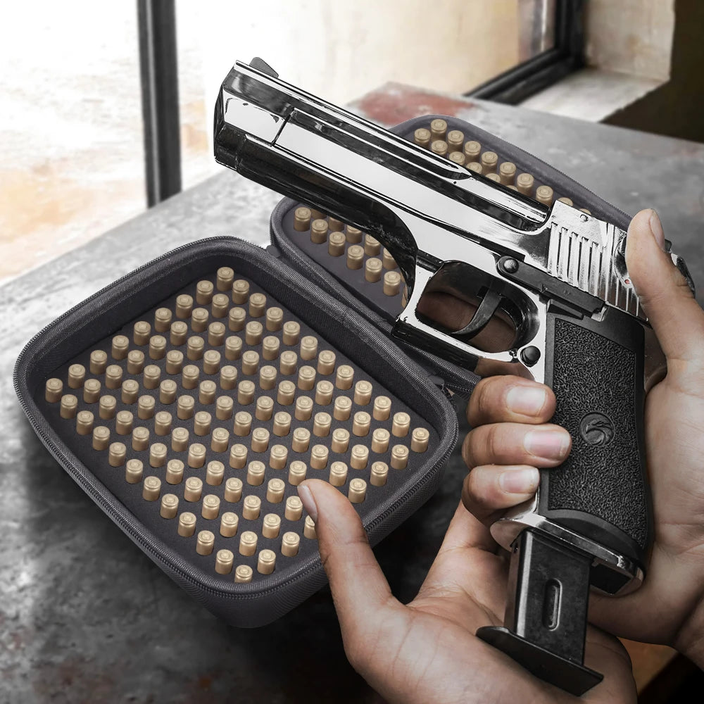 216 Rounds Ammo Pouches Double Layer 9mm Ammo Storage Case Ammo Box Bullet Box Ammunition Handbag Cartridge Storage Case