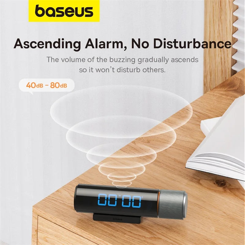 Baseus Magnetic Kitchen Timer Digital Timer Study Stopwatch Manual Countdown Alarm Clock Cooking Timer Cooking Shower Reminder