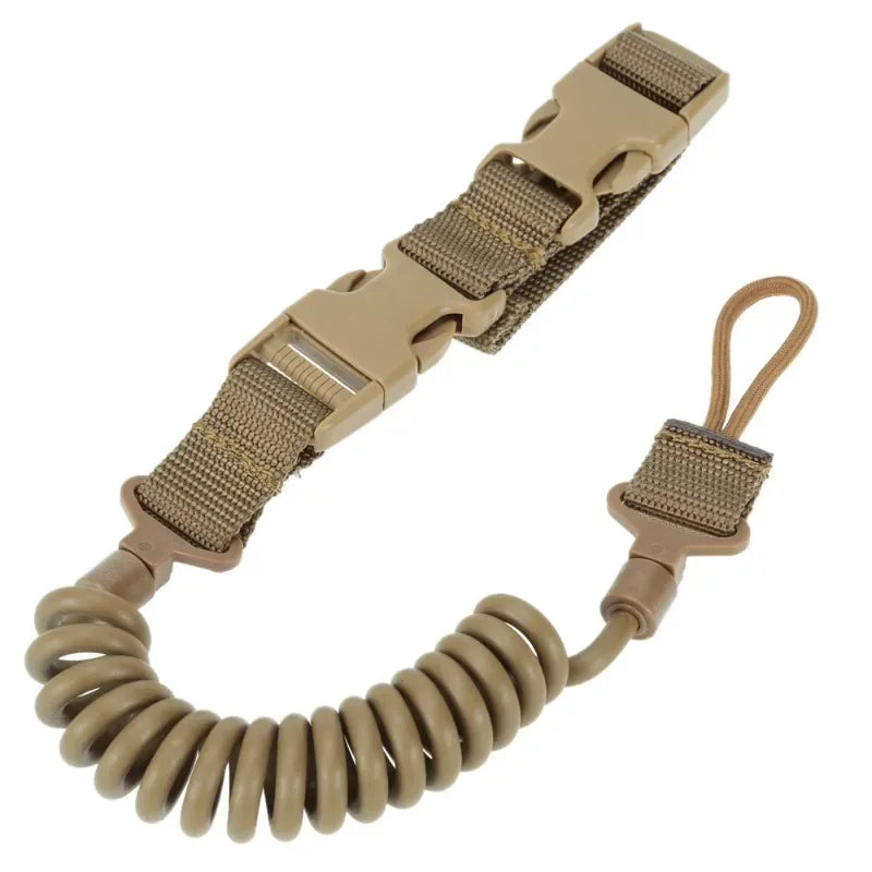 Telescopic Tactical Gun Sling Airsoft Secure Lanyard Spring Pistol Sling Strap Belt Military Hunting Accessories for Camping