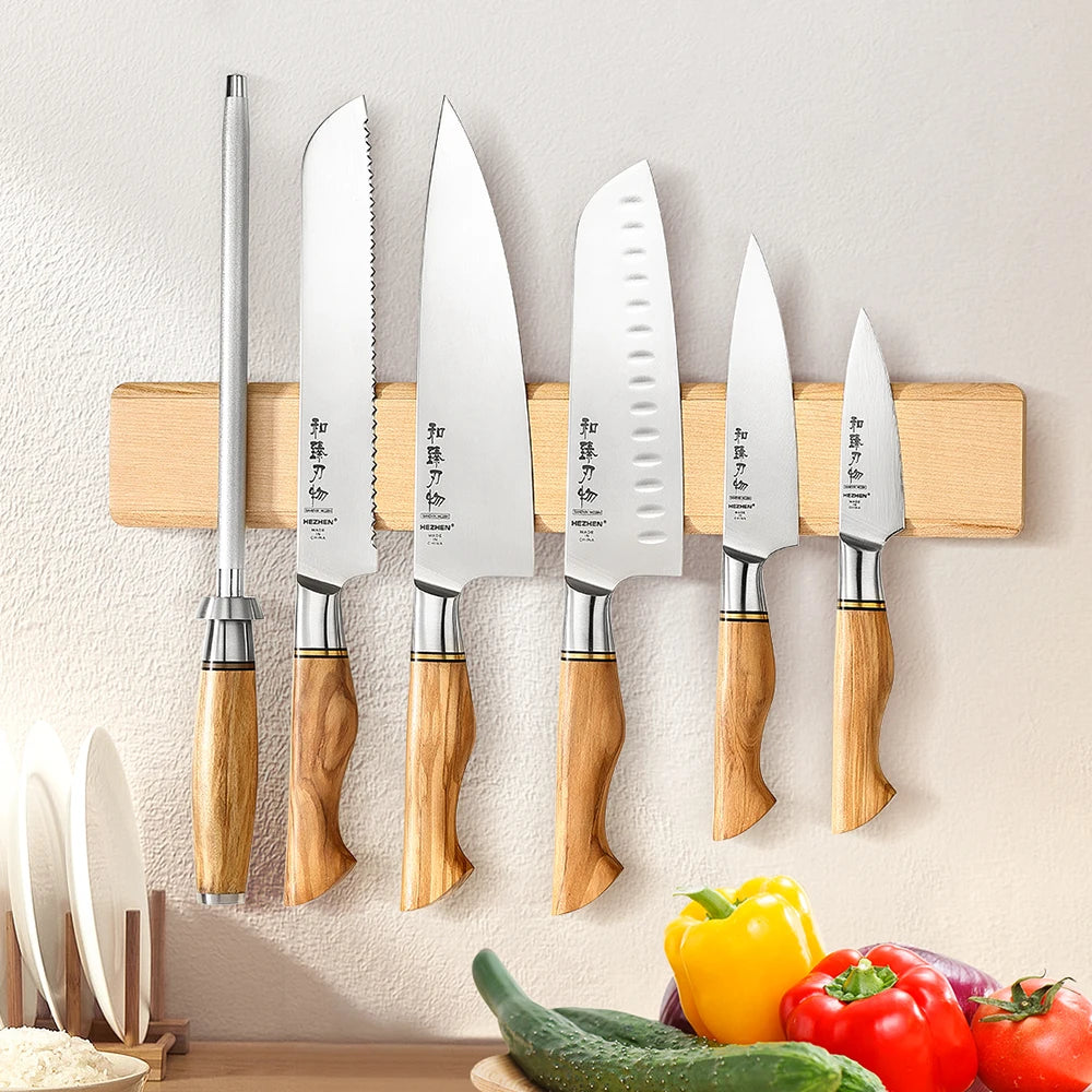 Hezhen Magnetic Knife Holder Kitchen Accessories Wooden Knives Storage Tools North American Maple This Is A Holder Without Knife