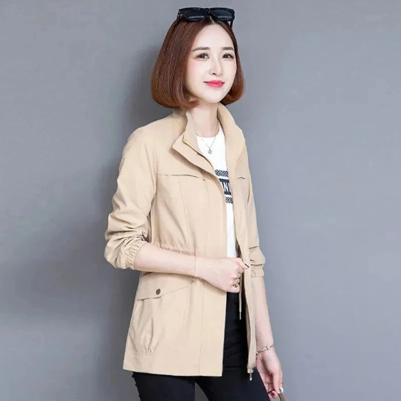 Spring Women's Jackets 2023 New Causal Windbreaker Famale Thin Basic Coat Lightweight Jacket Outwear Women Clothing