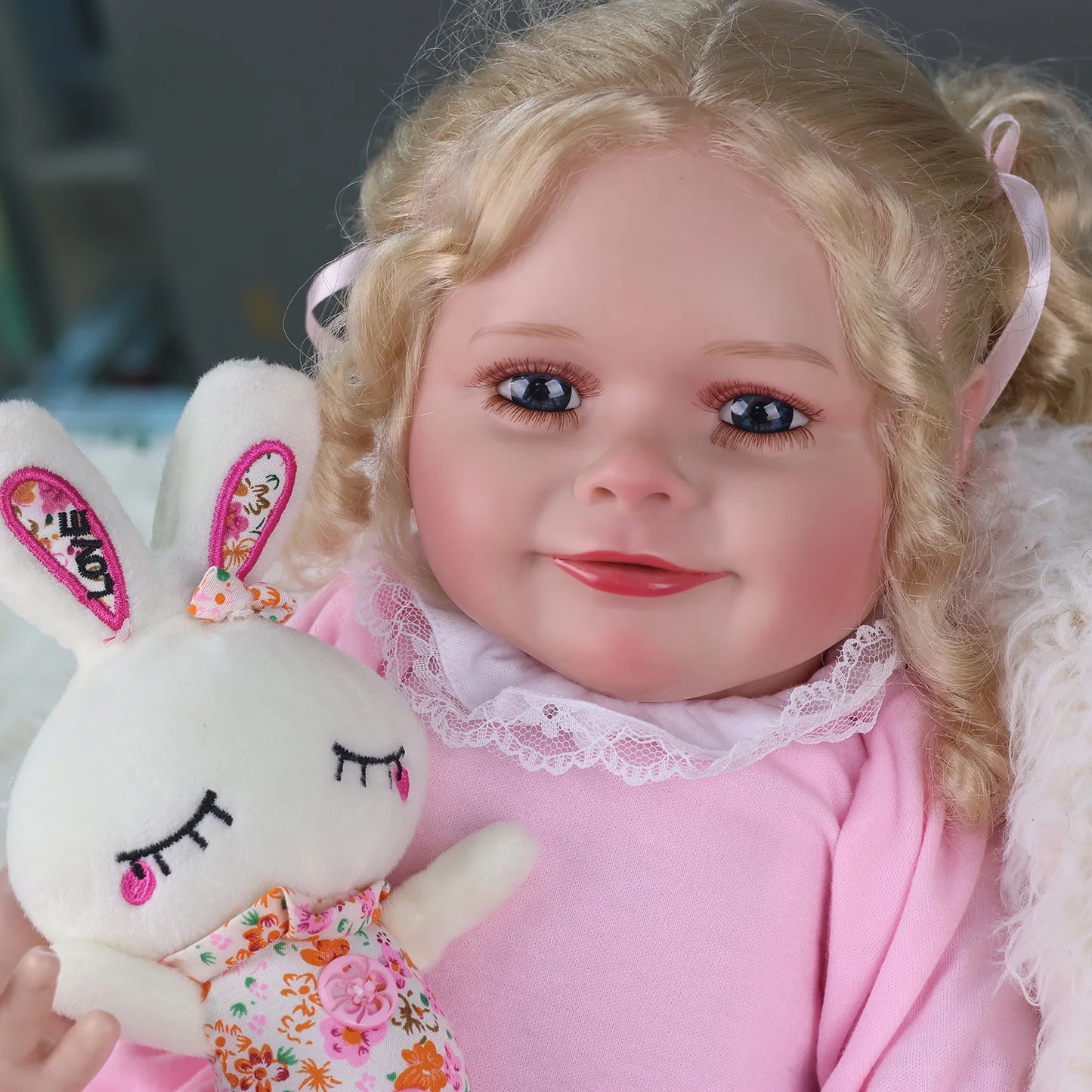 60CM Full Body Girl 24 Inch Reborn Doll Hand-Detailed Painted with Visible Veins Lifelike 3D Skin Tone Toy Gift