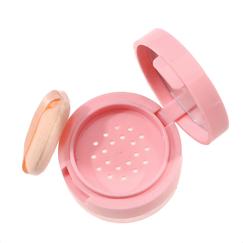 1Pc 3g/5g Portable Powder Box Empty Mini Loose Powder Container With Sieve Mirror Cosmetic Sifter Jar Travel Makeup Container