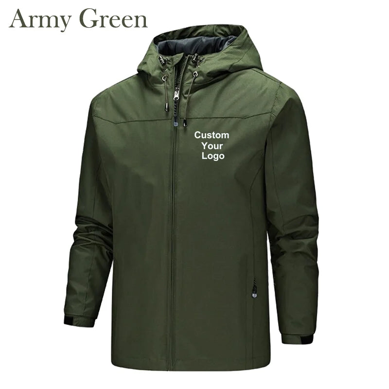 New men's Custom Your Logo Jackets Waterproof Windproof Breathable Jacket Men Fashion Outdoor Mountain&Hiking Softshell Jackets