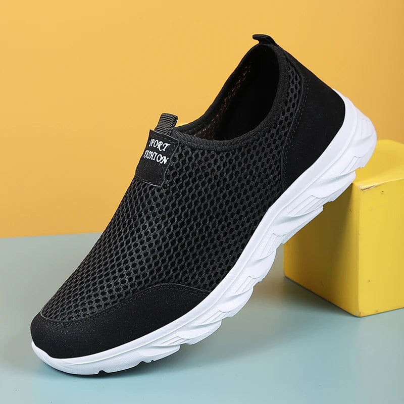 YRZL Lightweight Men Casual Shoes Breathable Slip on Male Casual Sneakers Anti-slip Men's Flats Outdoor Walking Shoes Size 38-46