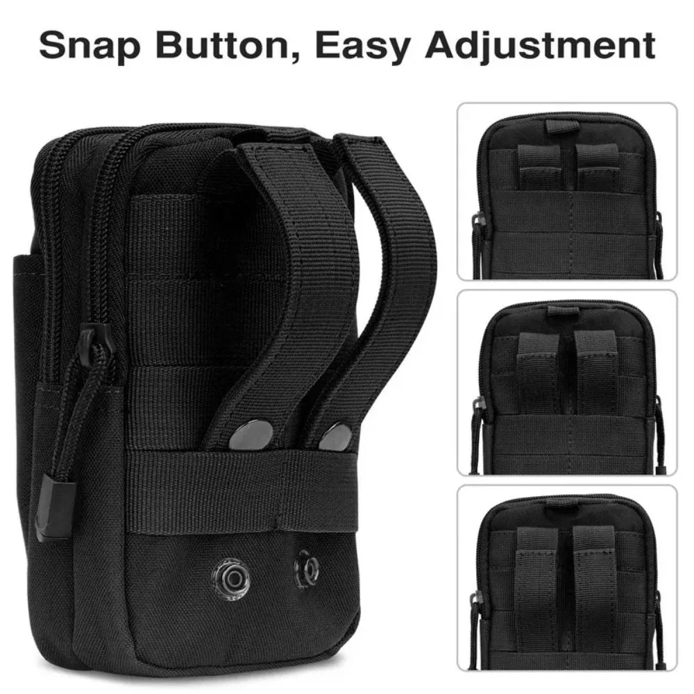 Tactical Molle Waist Pouch Outdoor Hunting Camping Men EDC Tool Bag Utility Gadget Organizer Vest Pack Purse Mobile Phone Case