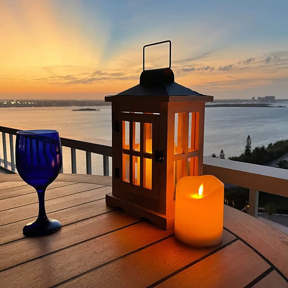 Flickering Flameless Candles Outdoor Indoor 3Pcs/Set Remote Control LED Candles Easter Candle Wedding Decoration Lighting