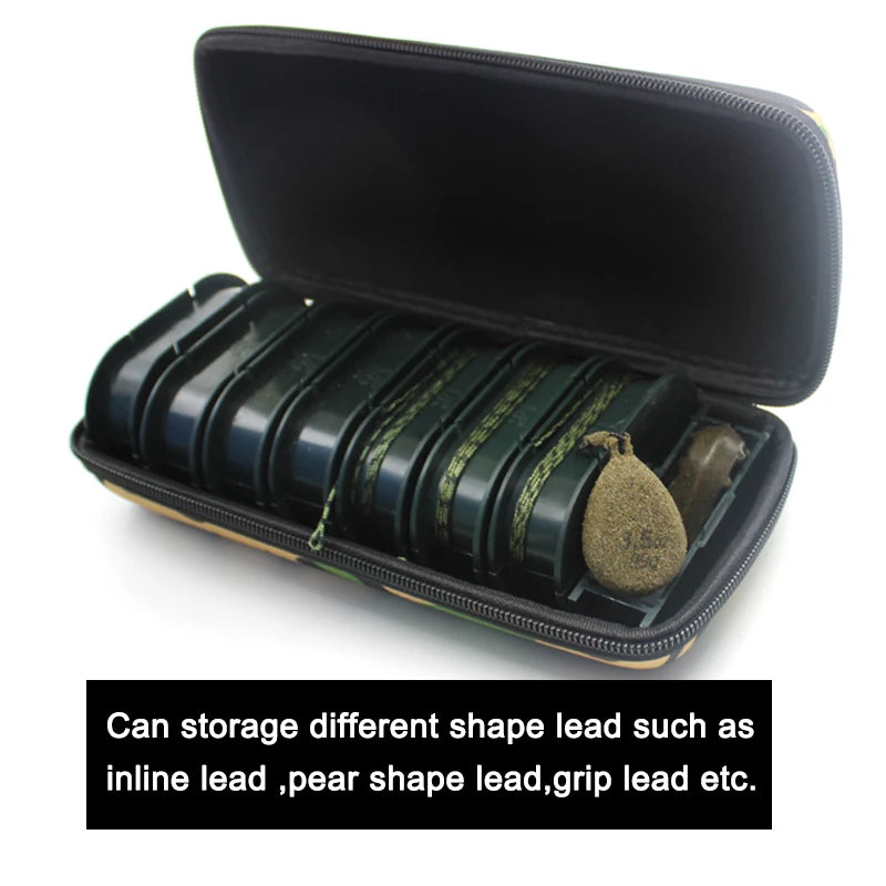 Carp Fishing Equipment Lead Weight Sinker Storage Case Carp Leader Storage Box Tackle Box for Metal Sinker Oval Shape Weight