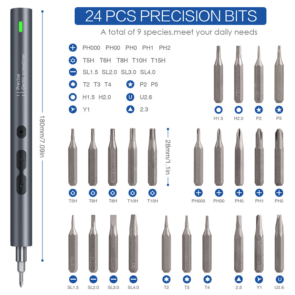 28/62/120 in 1 Electric Screwdriver Precision Set Power Tool Rechargeable Magnetic Small Bit for Xiaomi Mobile Cell Phone Repair