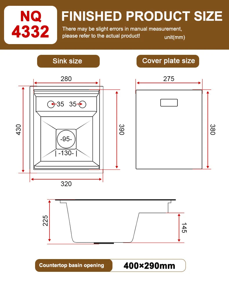 Hidden Sink Stainless Steel Kitchen Sink Apartment Bar Mini Single Slot Touring Car Multi-functional Wash Basin With Cover Plate