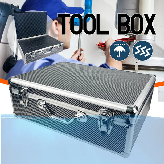 Aluminum Tool Box Waterproof Safety Equipment Instrument Case Storage Box Large Hard Case Toolbox Aluminum Tool Case Suitcase