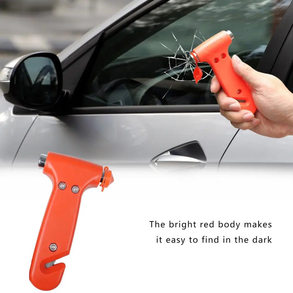 Car Safety Hammer 2 In 1 Car Window Breaker Emergency Hammer Seat Belt Cutter Car Tool Life-Saving Escape Hammer