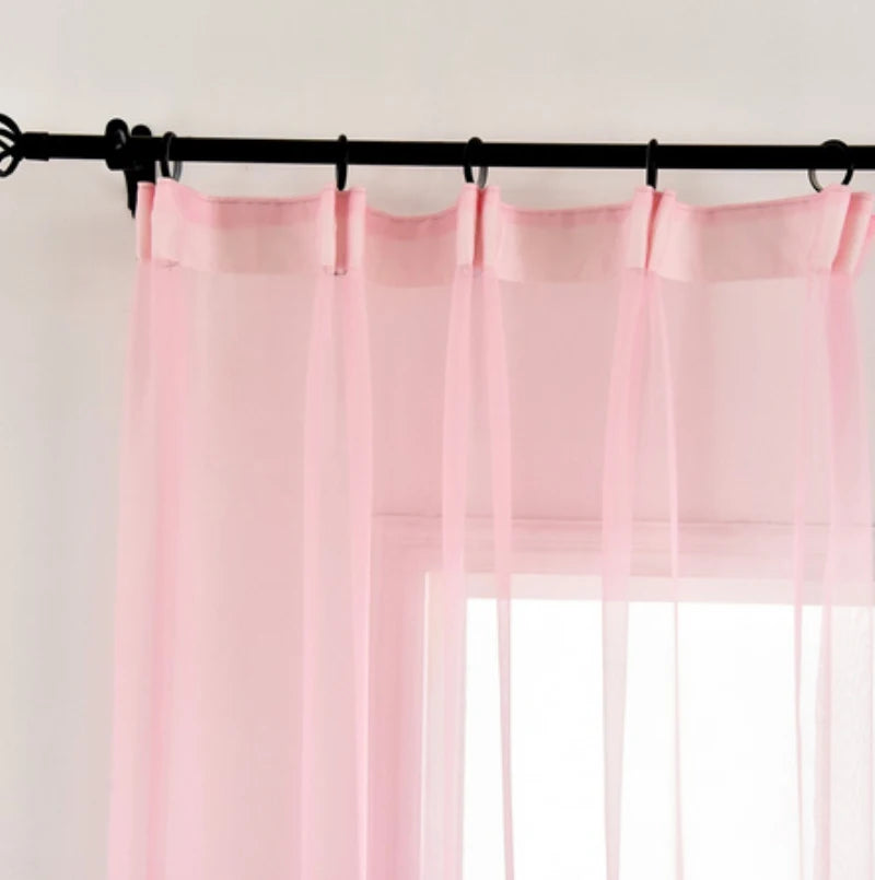 1PC 100x130cm Bedroom Modern Window Tulle Curtain Panel Voile High Quality Decoration For Your House Curtain Home Textile Tools