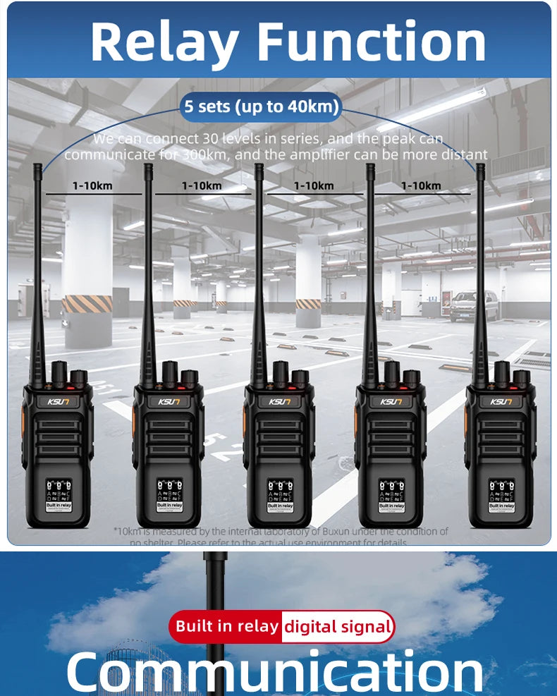 KSUT RL30 Repeater Walkie Talkie Long Range 2 Pieces Professional Wireless Communication Radios For Tunnel Cellar Talkie Walkie