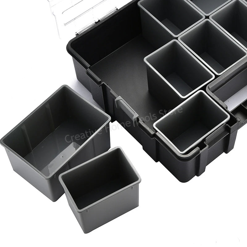 Stackable Tool Box Organizer Box Piece Container Garage Plastic Toolbox for Mechanic Workshop Suitcase Screw Storage Box