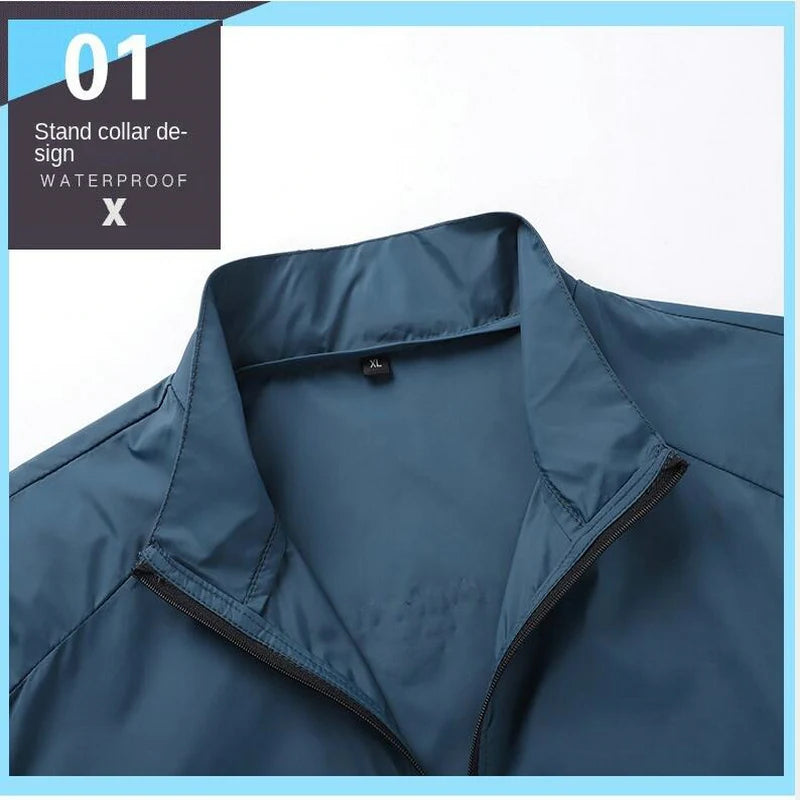 2023 Summer Men Windproof Waterproof Cycling Jacket MTB Moto Poc Bicycle Long Sleeve Windbreaker Anti-UV Mountain Bike Wind Coat