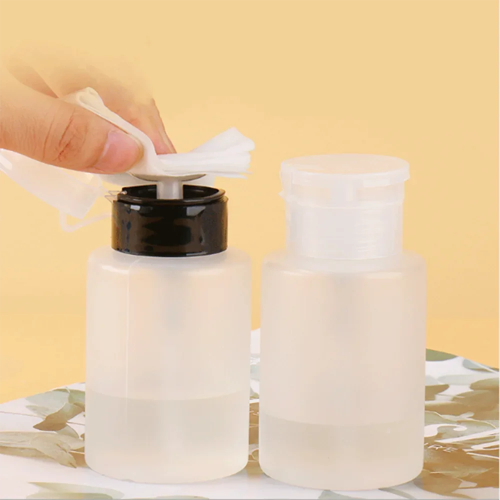 60/150ml Empty Pump Dispenser Liquid UV Gel Polish Nail Art Polish Clean Acetone Bottle Polish Cleanser Remover Bottle