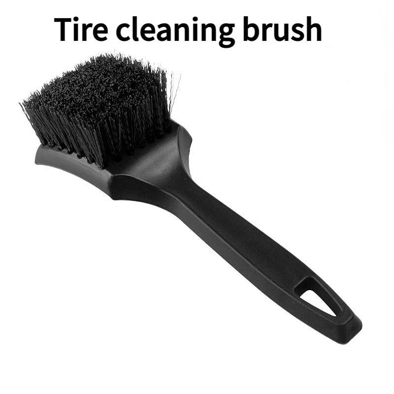 Auto Tire Rim Brush Wheel Hub Cleaning Brushes Car Wheels Detailing Cleaning Accessories Black White Tire Auto Washing Tool