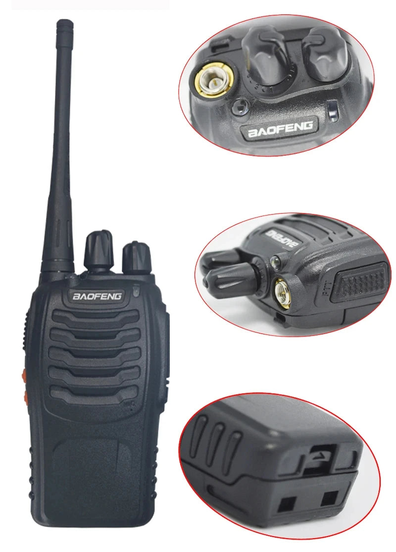 Baofeng BF 888S 1/ 2PCS Walkie Talkie UHF 400 470MHz Portable Long Range Two Way Ham Radios Receiver Transmitter Transceiver