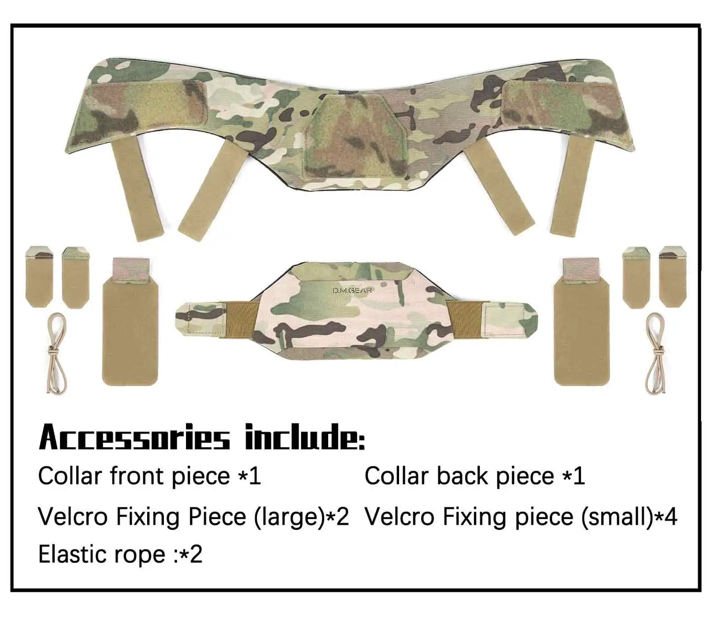 Tactical Neck Guard Collar Protector for Jpc Avs Fcsk Cpc Hunting Gear Tactical Airsoft Equipment Hunt Accessory Camping Outdoor