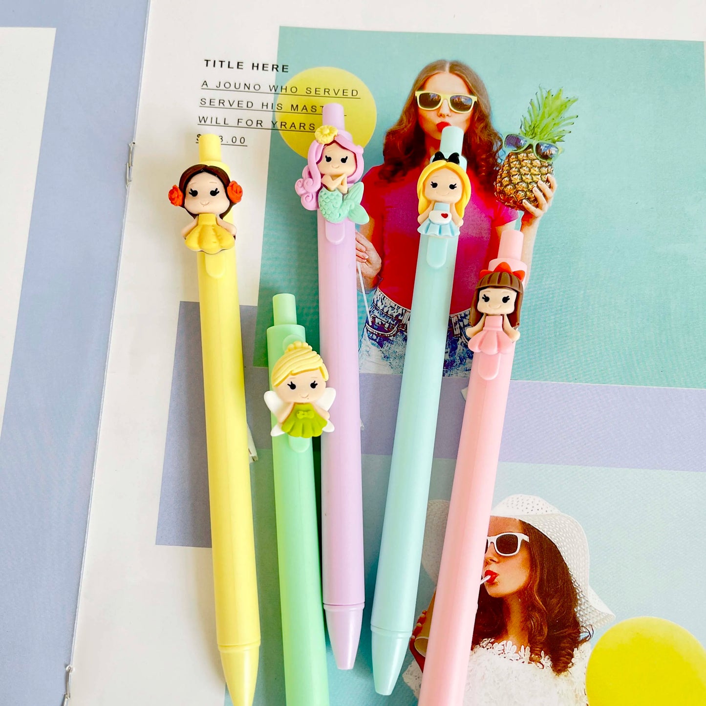 10pcs stationery cute the princess pens stationary pens back to school korean stationery cute things pens kawaii cute pen