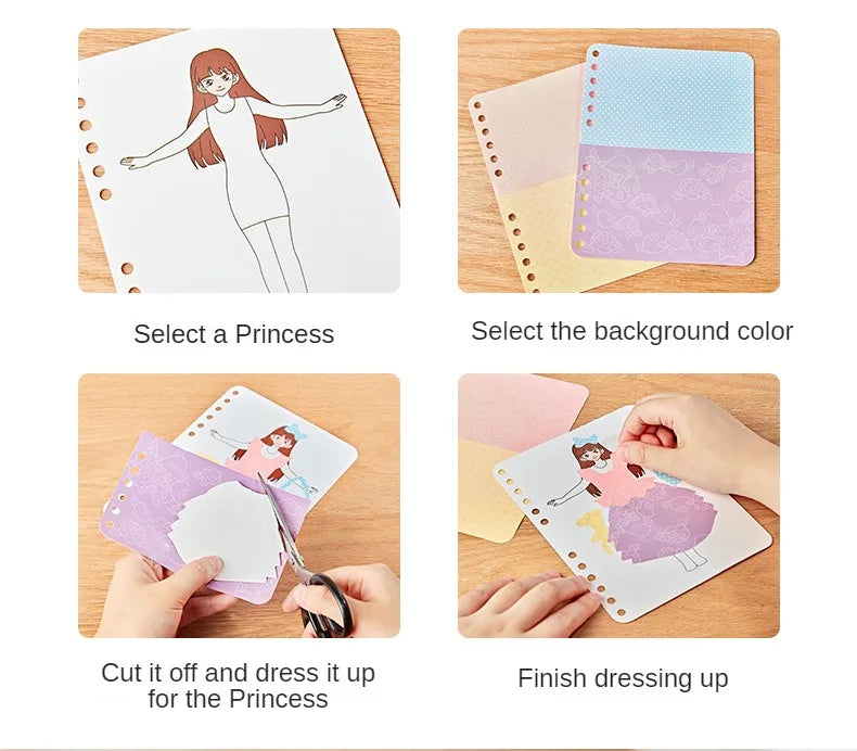 Children DIY Painting Sticker Craft Toys Kids Art Girls Poking Painting Princess Handmade Educational Magical Children Gifts