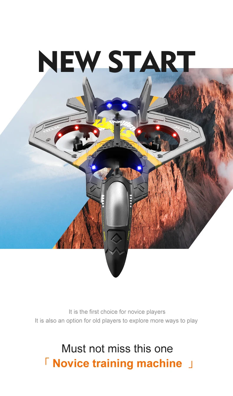 Four-rotor Drone RC Aircraft fighter aircraft model glider foam drone children primary school boy toy plane