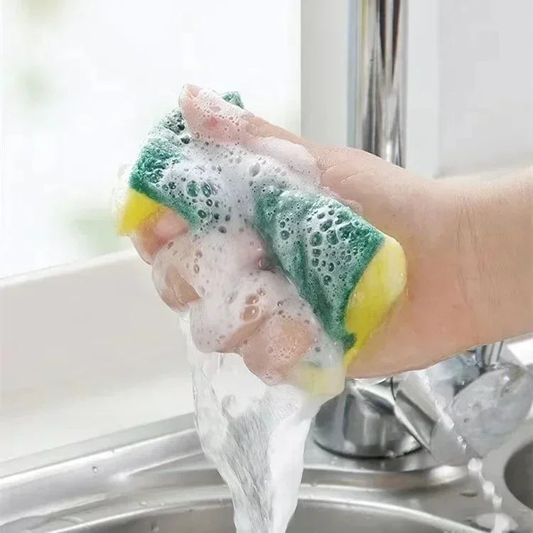 20/1pcs Kitchen Cleaning Sponges Double-sided Kitchen Sponge Wipes Pan Pot Dishwashing Scouring Pads Brush Clean Tools