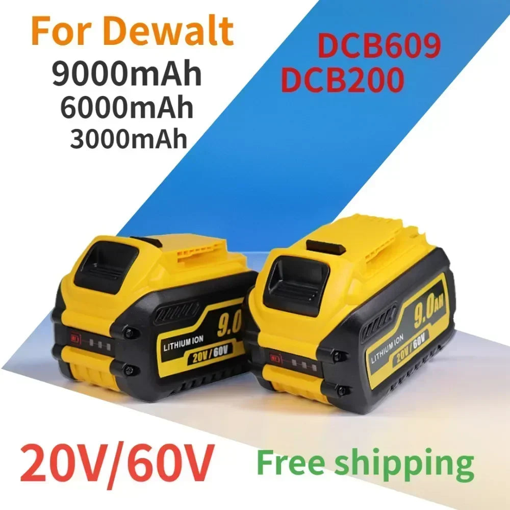 Original For DEWALT Battery 20V For Flexvolt 20V/60V MAX Replacement Li-ion Battery DCB609 DCB547-XJ DCB200 Power Tool Batteries