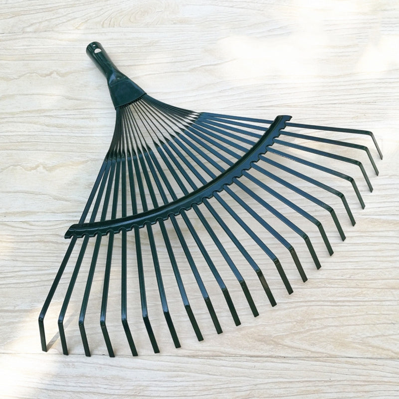 Shrub Rake for Head 22 Toothed Garden Tool Grass Broom Shaped Steel Wire Non Toxic Agriculture Deciduous High Carbon Ste