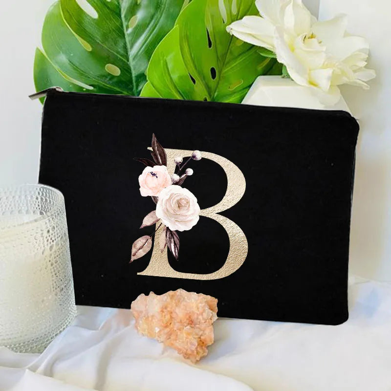 Women Cosmetic Bag Bridesmaid MakeUp Case Beauty Toiletries Travel Organizer Wash Storage Pouch Wedding Party Bride Pencil Case