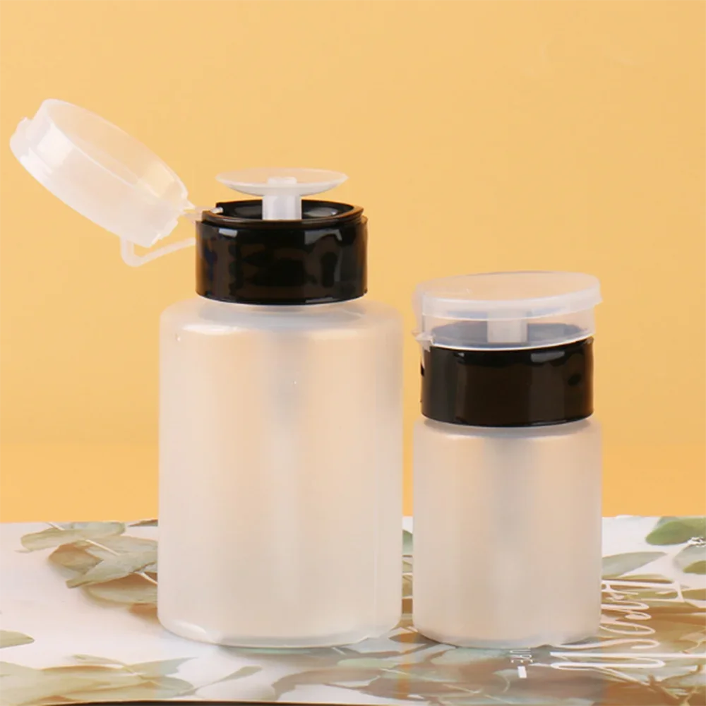 60/150ml Empty Pump Dispenser Liquid UV Gel Polish Nail Art Polish Clean Acetone Bottle Polish Cleanser Remover Bottle